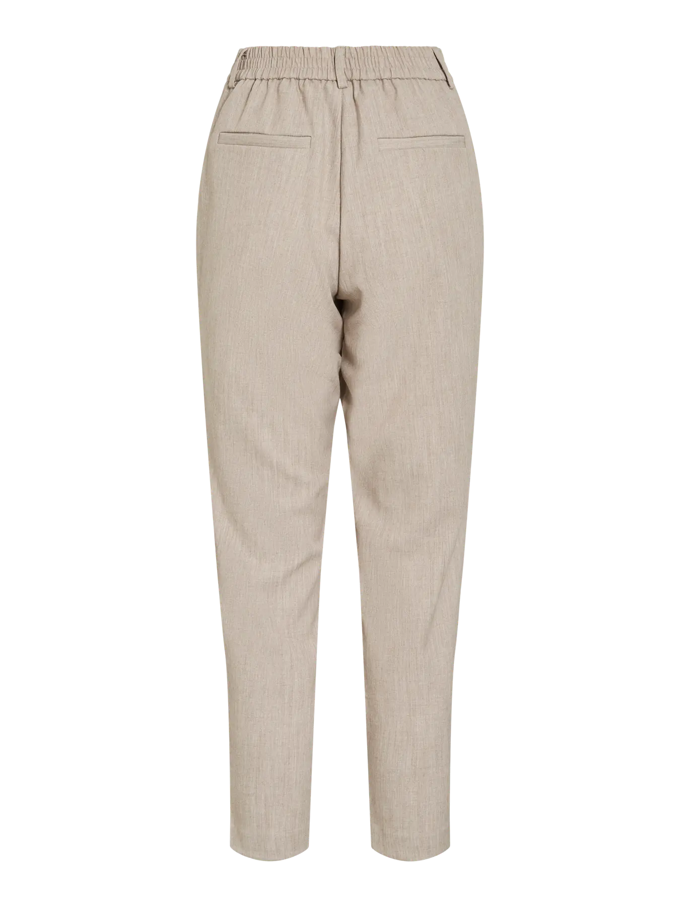 Pantalon traje estrecho lino con goma en cintura de vila  bolsillos traseros