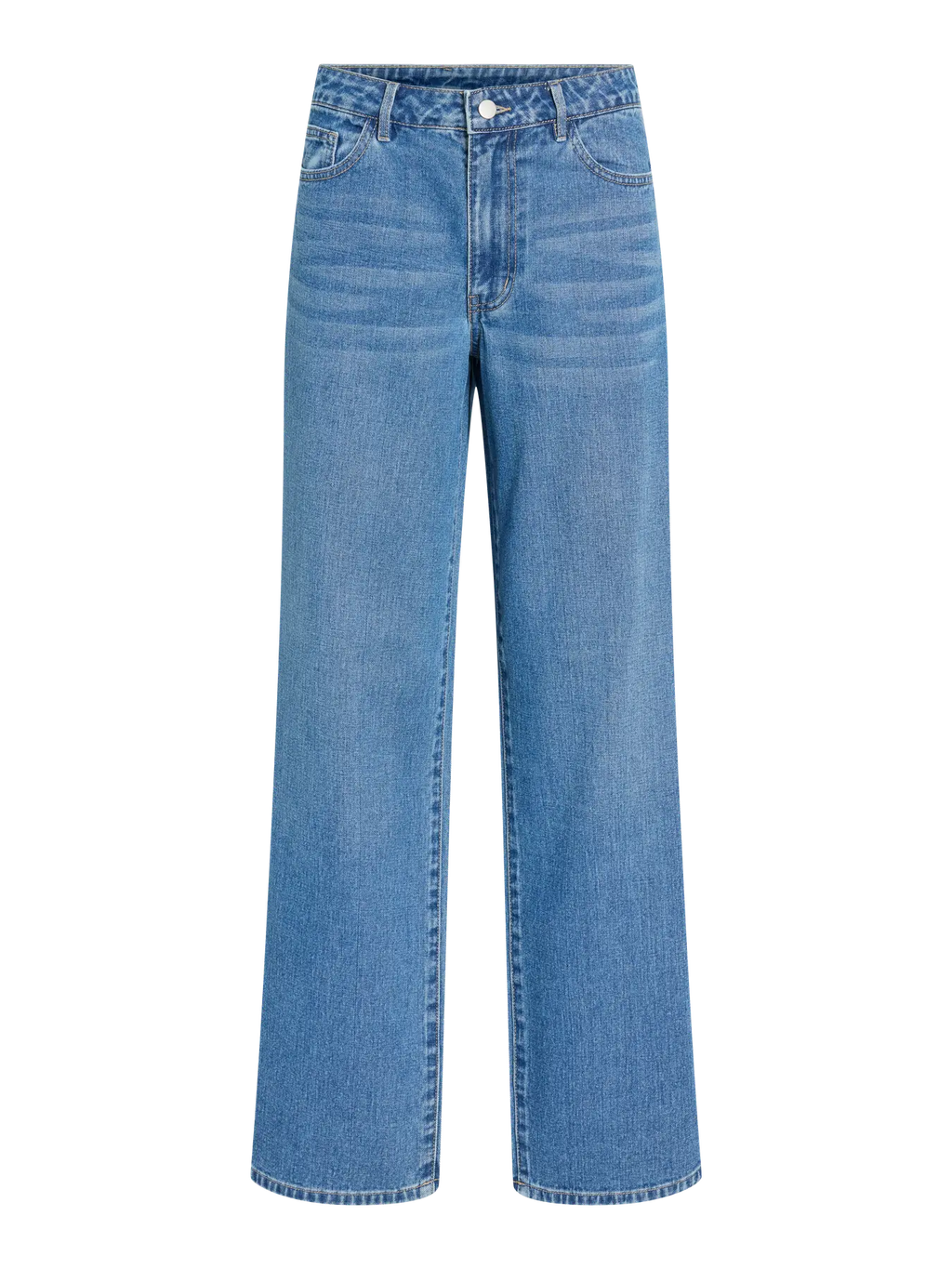 Jeans de mujer wide leg en denim azul de VILA vista frontal