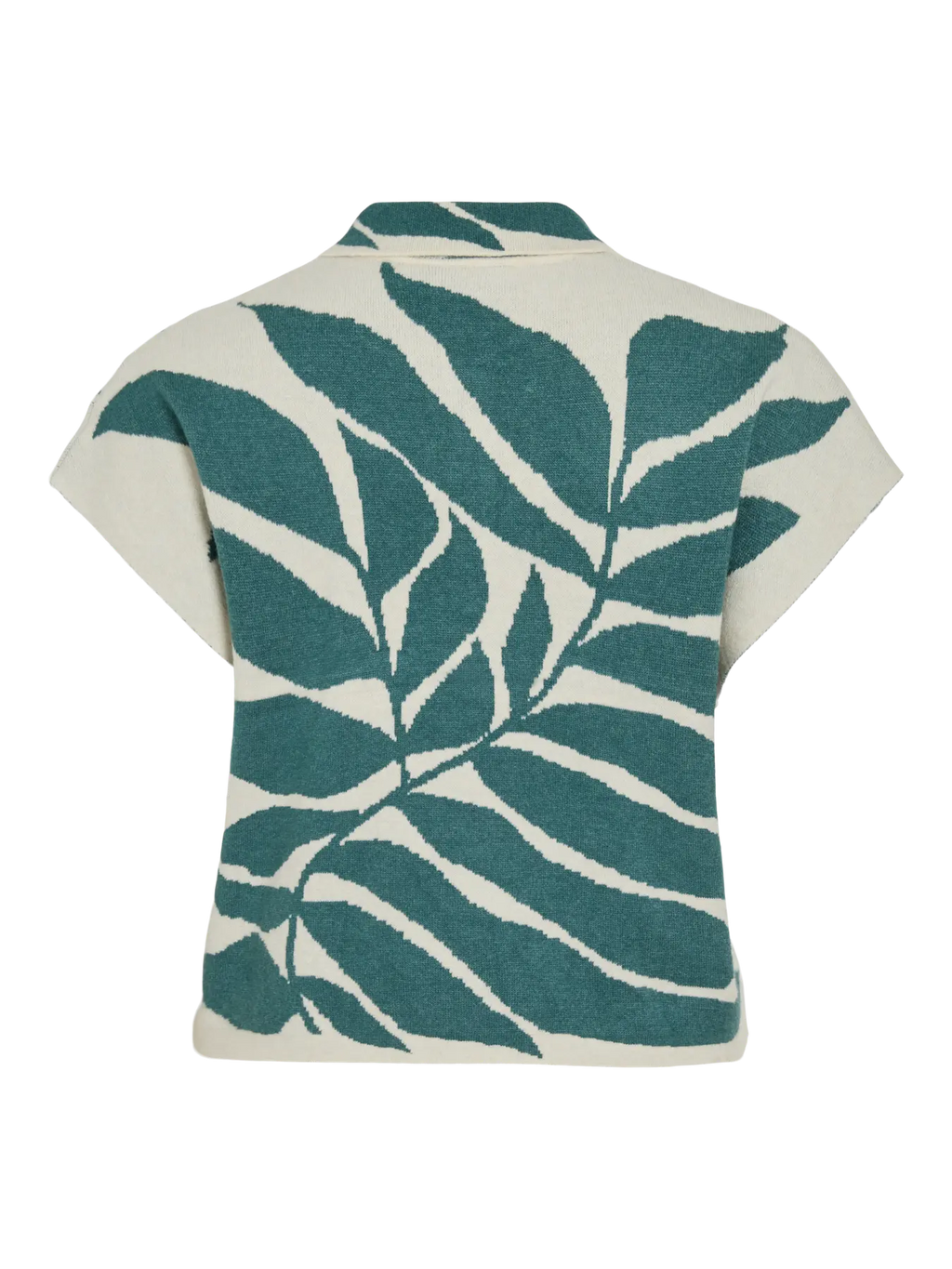 Parte trasera polo punto vegetal verde y crudo Vila mujer