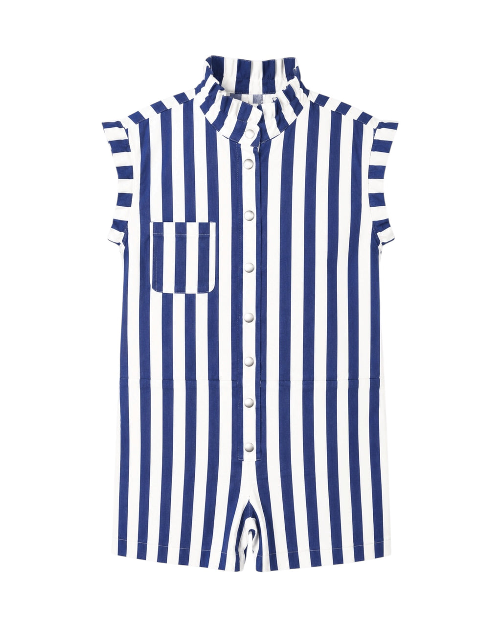 mono Capri, mono corto mujer, mono rayas mujer, mono marinero, mono azul y blanco, mono verano, mono casual mujer, ropa verano mujer, Cotton Grey