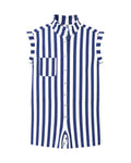 mono Capri, mono corto mujer, mono rayas mujer, mono marinero, mono azul y blanco, mono verano, mono casual mujer, ropa verano mujer, Cotton Grey