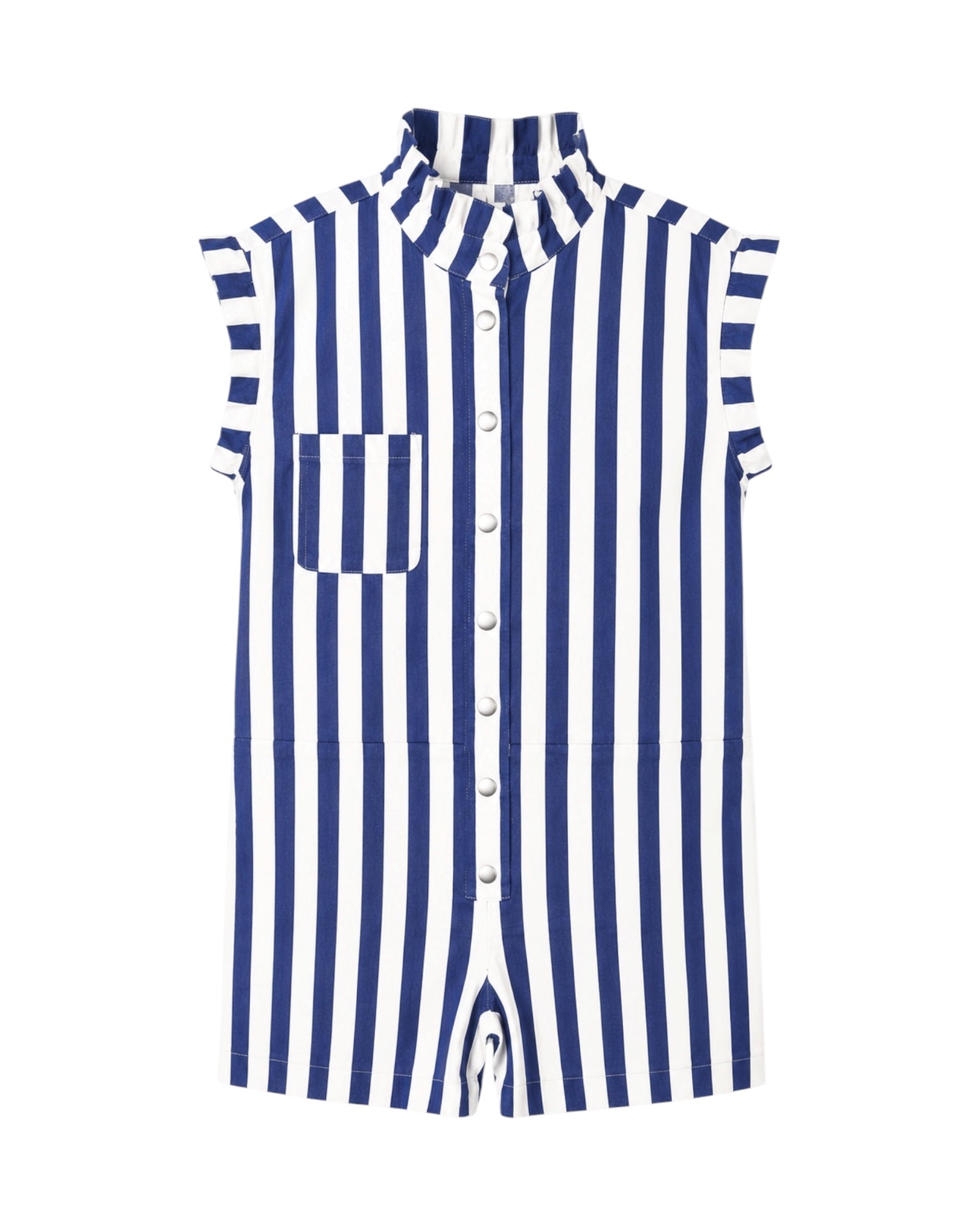 mono Capri, mono corto mujer, mono rayas mujer, mono marinero, mono azul y blanco, mono verano, mono casual mujer, ropa verano mujer, Cotton Grey