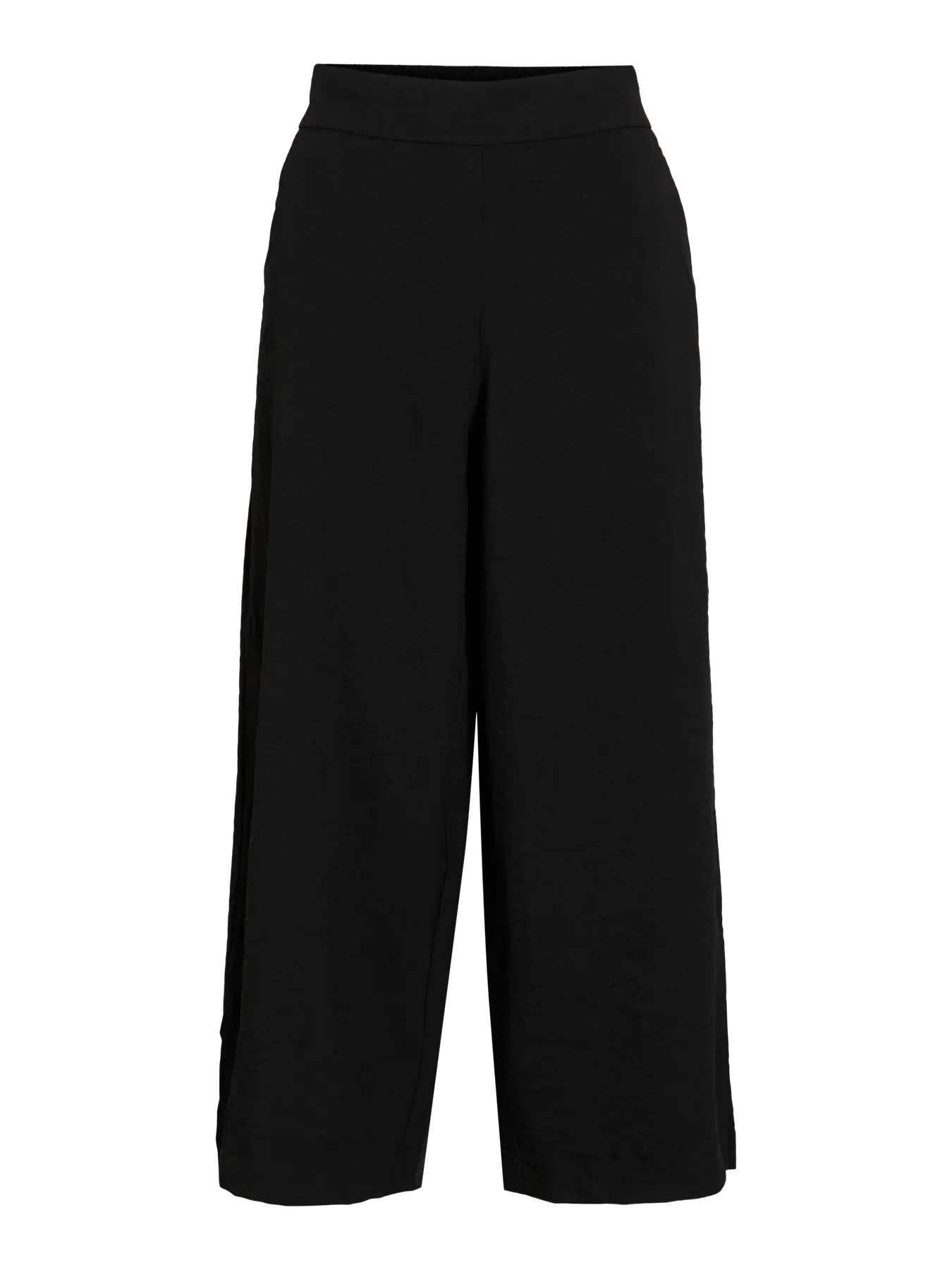 pantalón negro culotte mujer, pantalón fluido camel, pantalón midi elegante, pantalón tiro alto mujer, pantalón ancho Vila, pantalón verano mujer, pantalón cómodo vestir en tienda cotton grey en piedras blancas