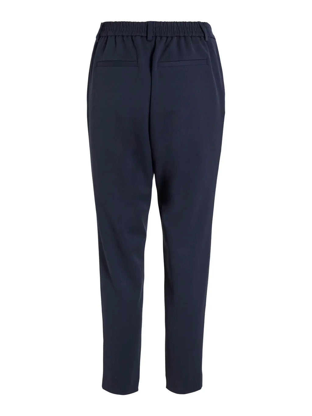 Pantalon traje estrecho azul marino con goma en cintura de vila en piedras blancas cotton grey