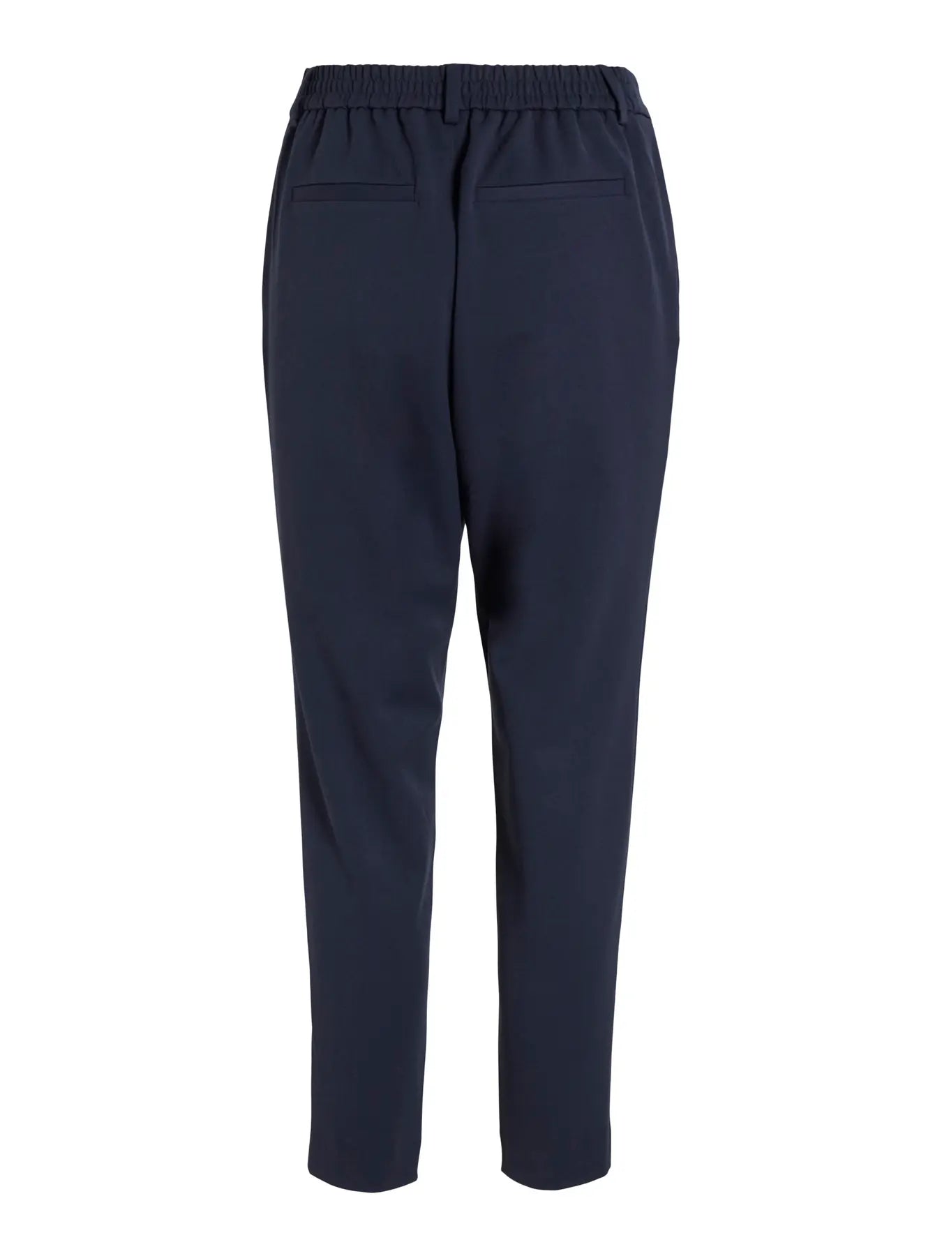 Pantalon traje estrecho azul marino con goma en cintura de vila en piedras blancas cotton grey