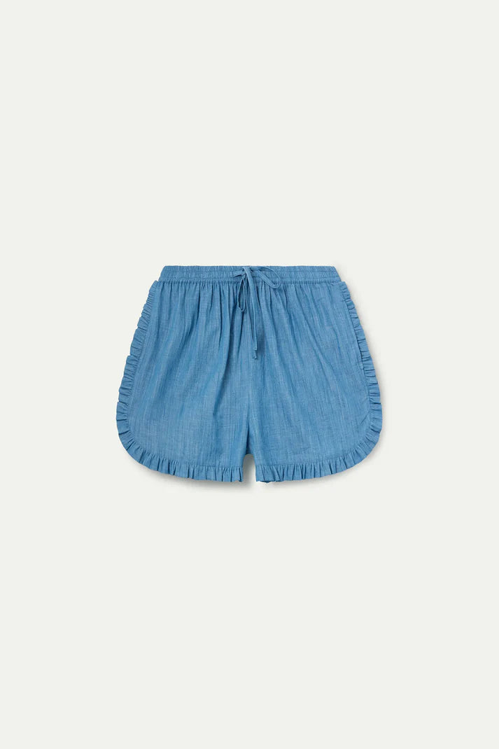 Short denim ligero mujer tiro alto verano
