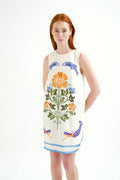 Vestido Little Palm & Mermaid de Compañía Fantástica estampado tropical frontal