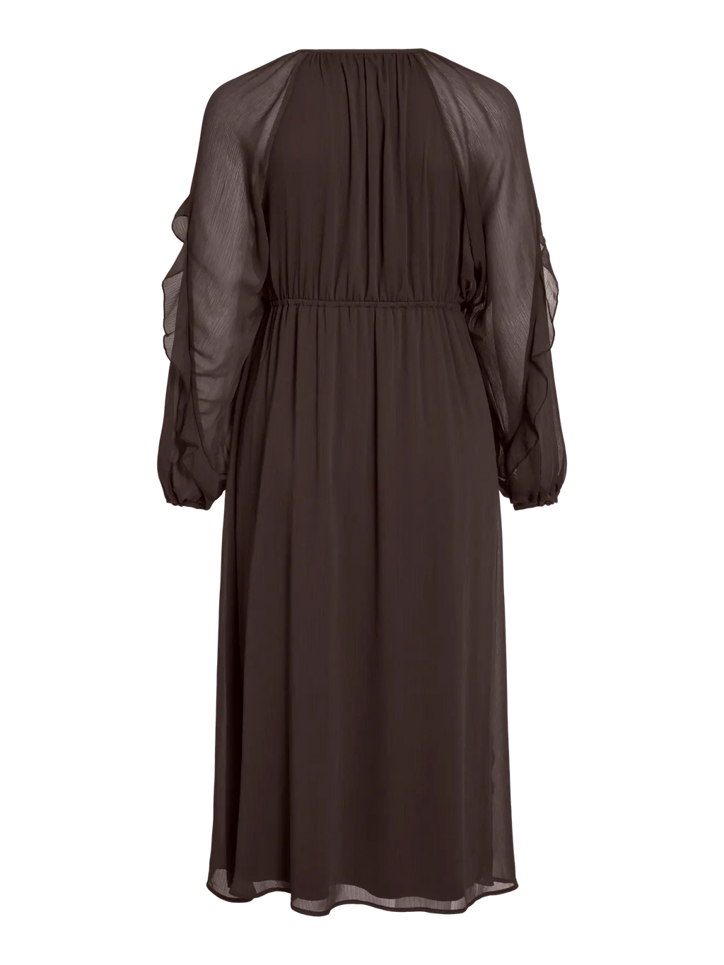 vestido largo marrón chocolate elegante Vila venta en Cotton Grey Piedras Blancas Asturias moda mujer