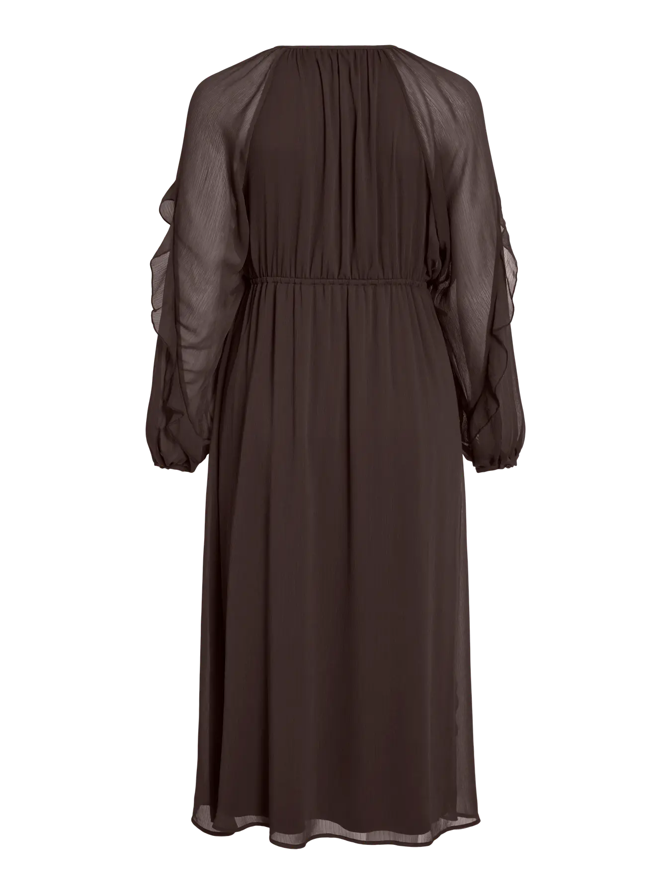 vestido largo marrón chocolate elegante Vila venta en Cotton Grey Piedras Blancas Asturias moda mujer