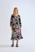 Vestido midi de mujer con estampado floral multicolor Neo Garden de Compañía Fantástica