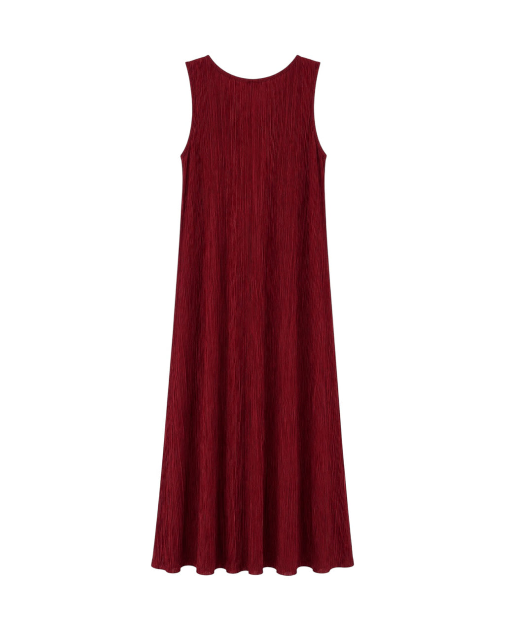 Parte trasera del Vestido Noa granate.