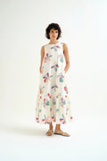 Vestido Monarda de Compañía Fantástica largo estampado floral frontal