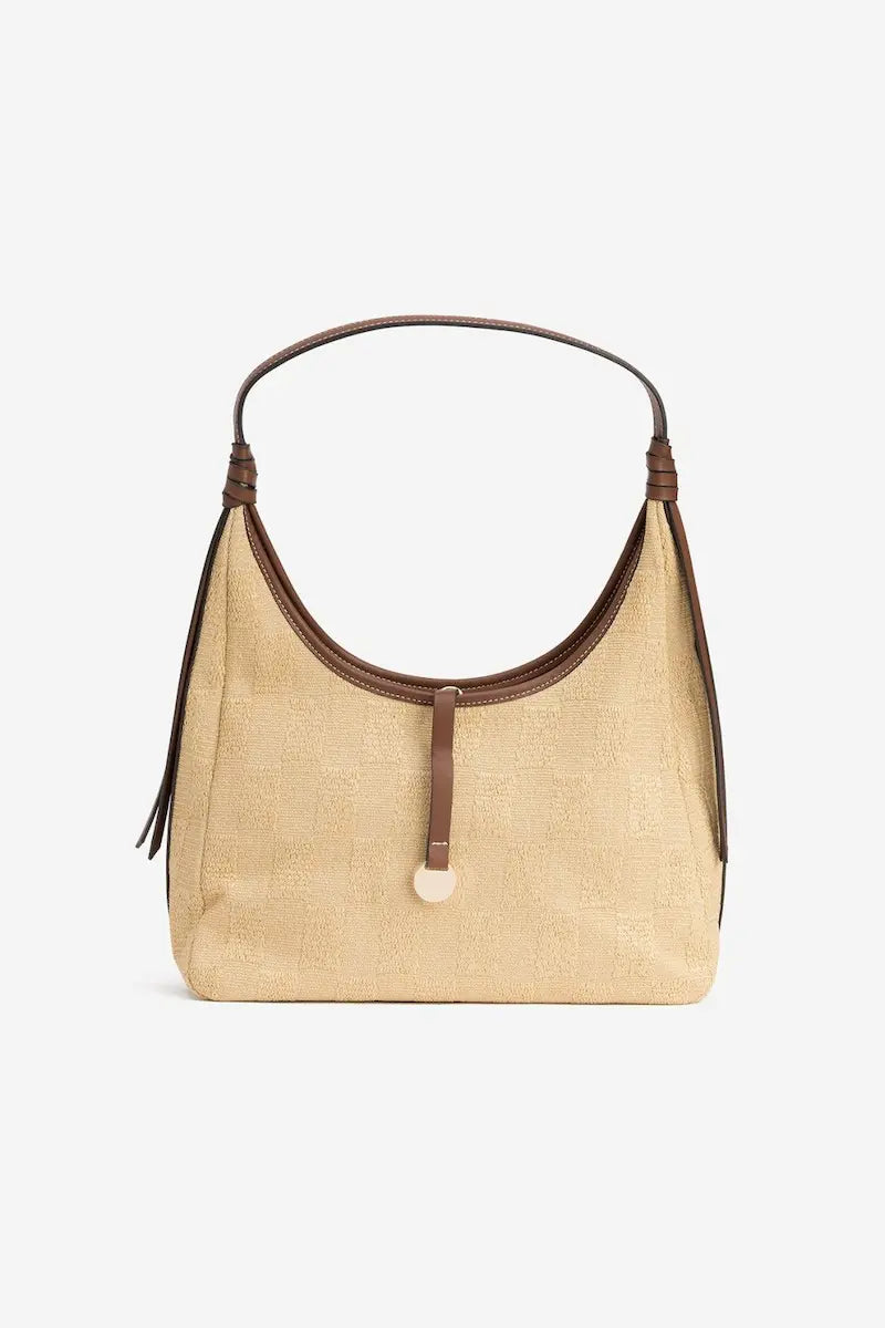 bolso beige mujer, bolso hombro mujer, bolso vilanova, bolso elegante mujer, bolso marrón y beige, bolso casual mujer, complementos mujer, bolso verano mujer, tienda ropa mujer Piedras Blancas, Cotton Grey Castrillón