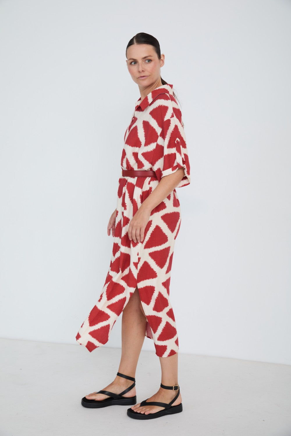 vestido largo estampado geométrico verano Skatie