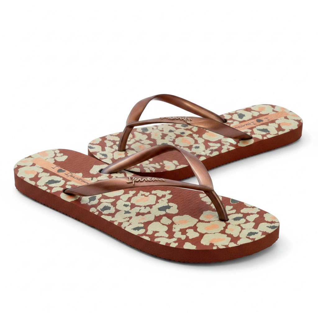 Chanclas Savannah Ipanema estampado marrón mujer