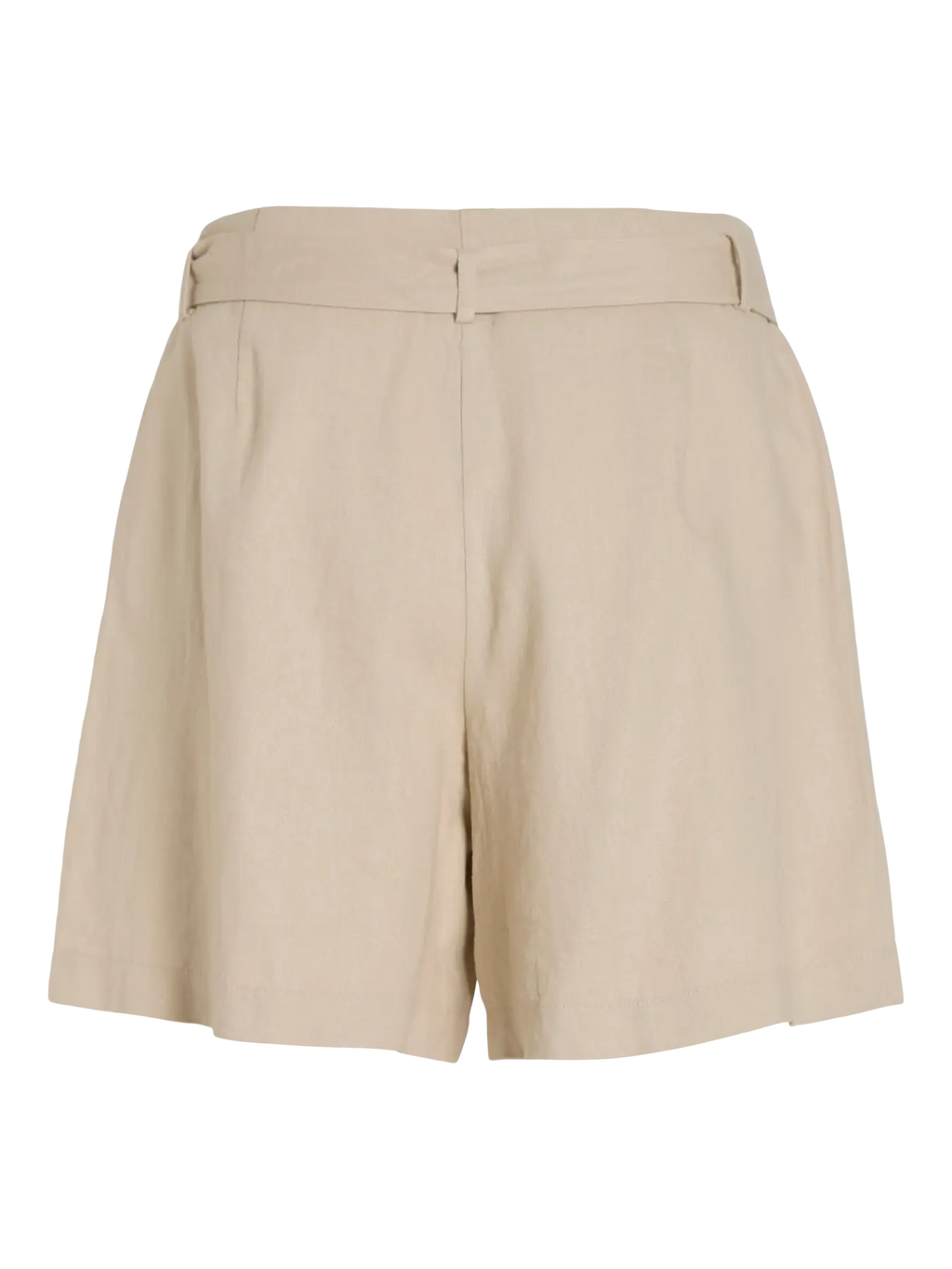 Bermuda fluida beige mujer Vila efecto lino