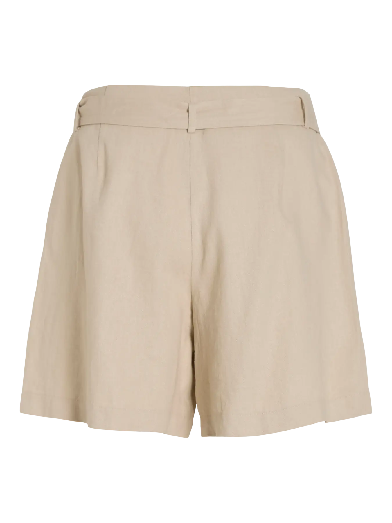 Bermuda fluida beige mujer Vila efecto lino