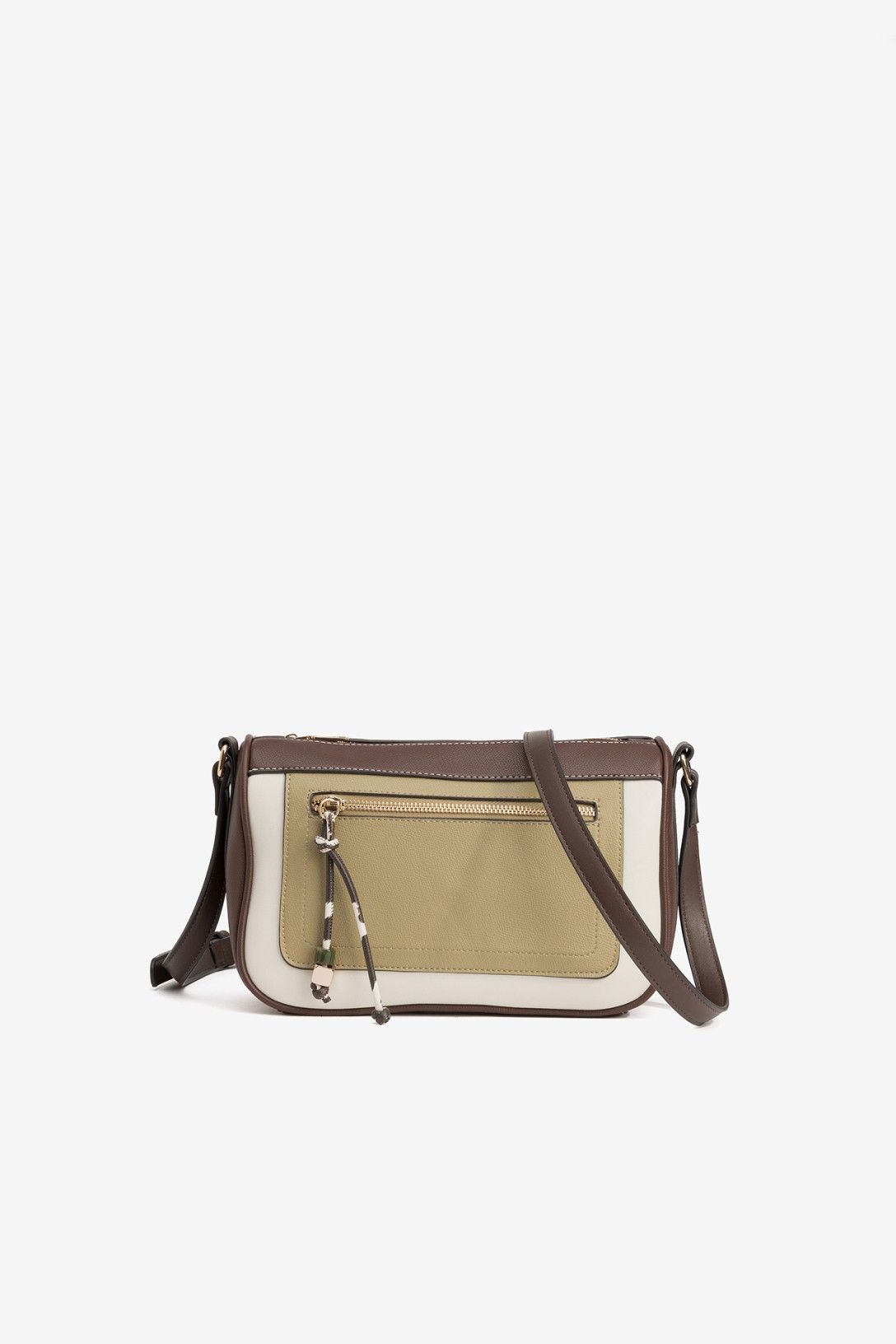 Bolso Vilanova Arden combinado marrón y verde oliva