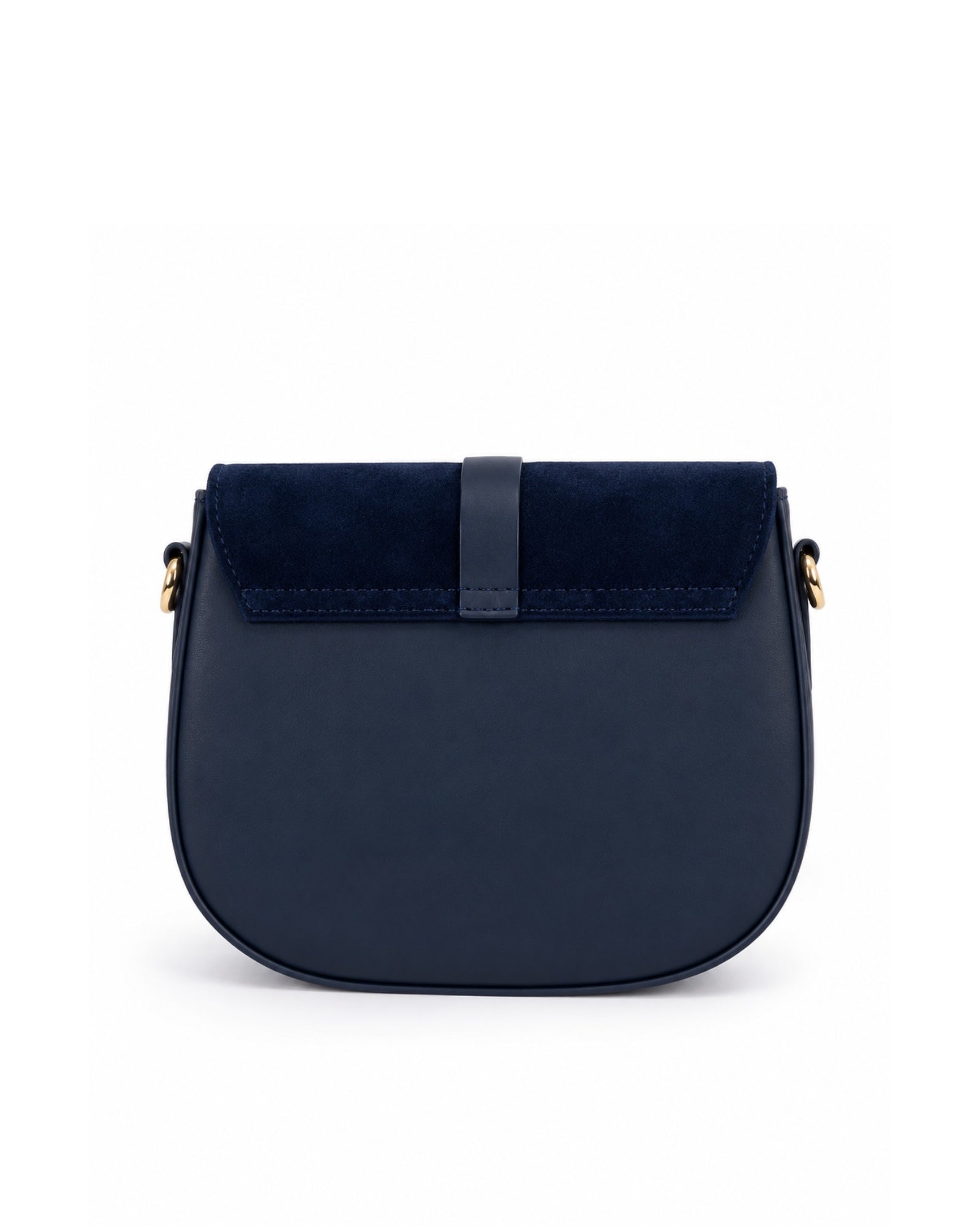 PArte trasera bolso bandolera de piel con hebilla