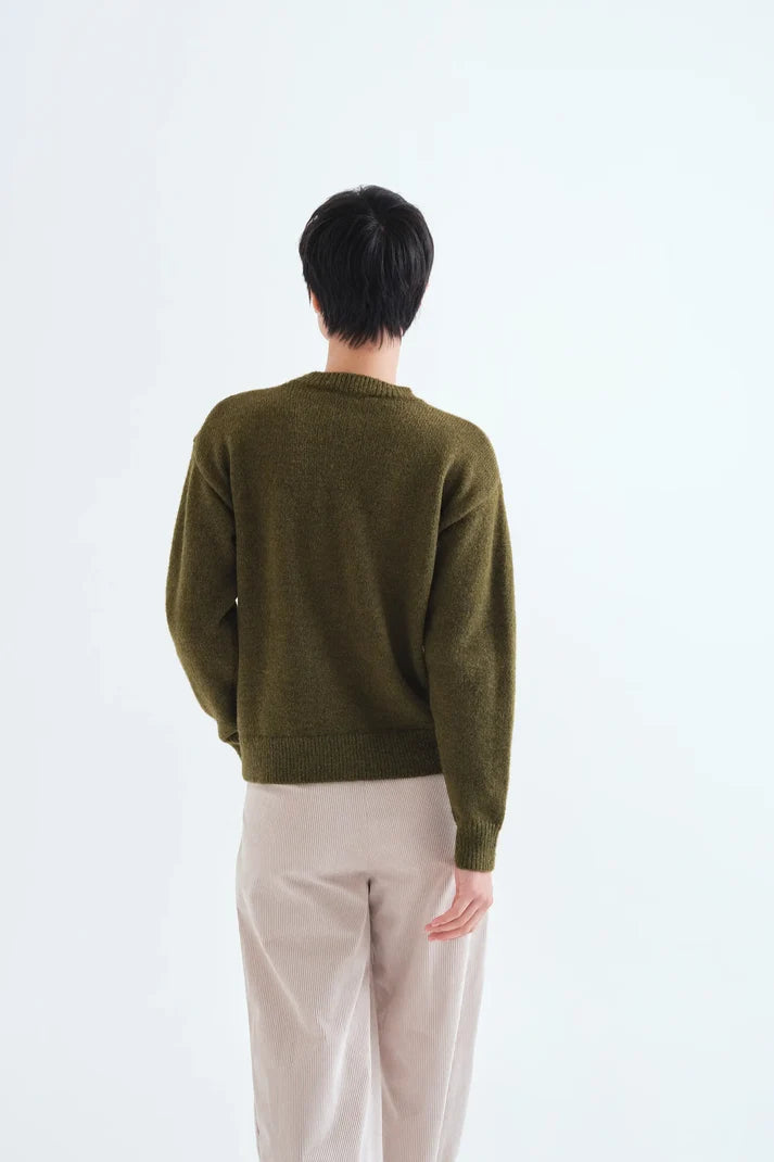 Jersey Misha de punto jacquard para mujer visto por detrás