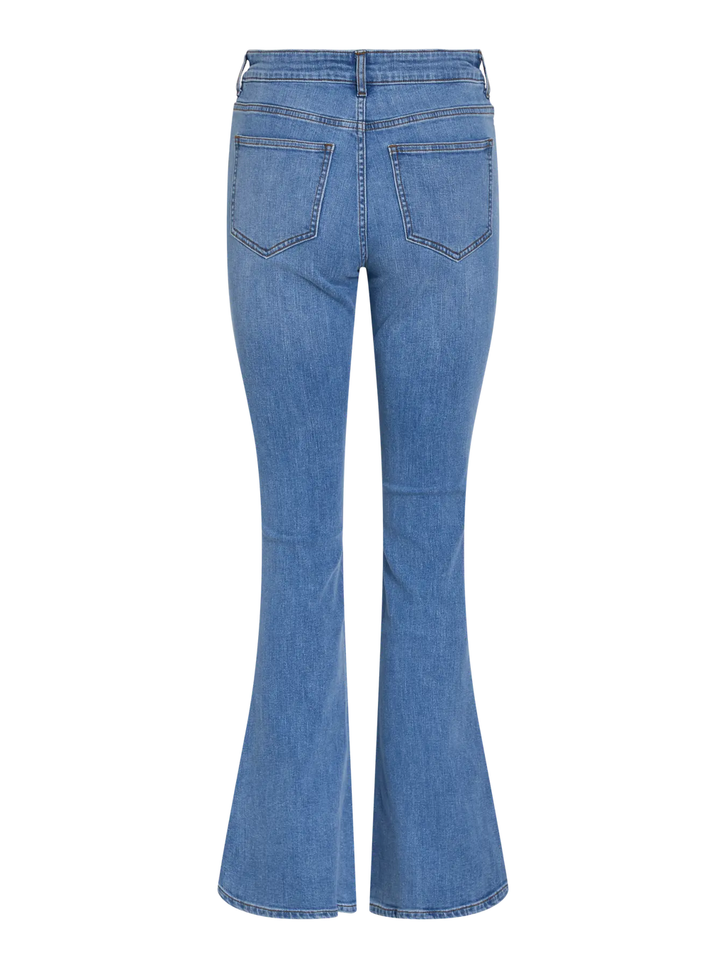 jeans flare mujer VILA azul desgastado detalle bajo campana Asturias