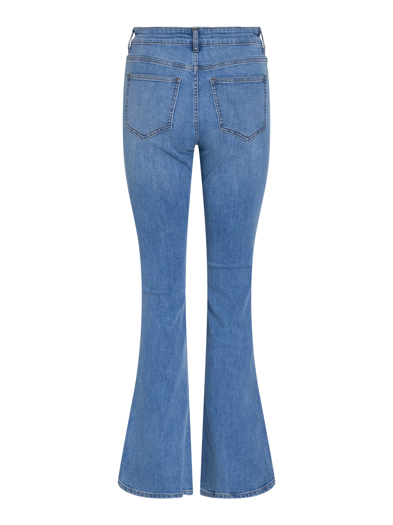 jeans flare mujer VILA azul desgastado detalle bajo campana Asturias