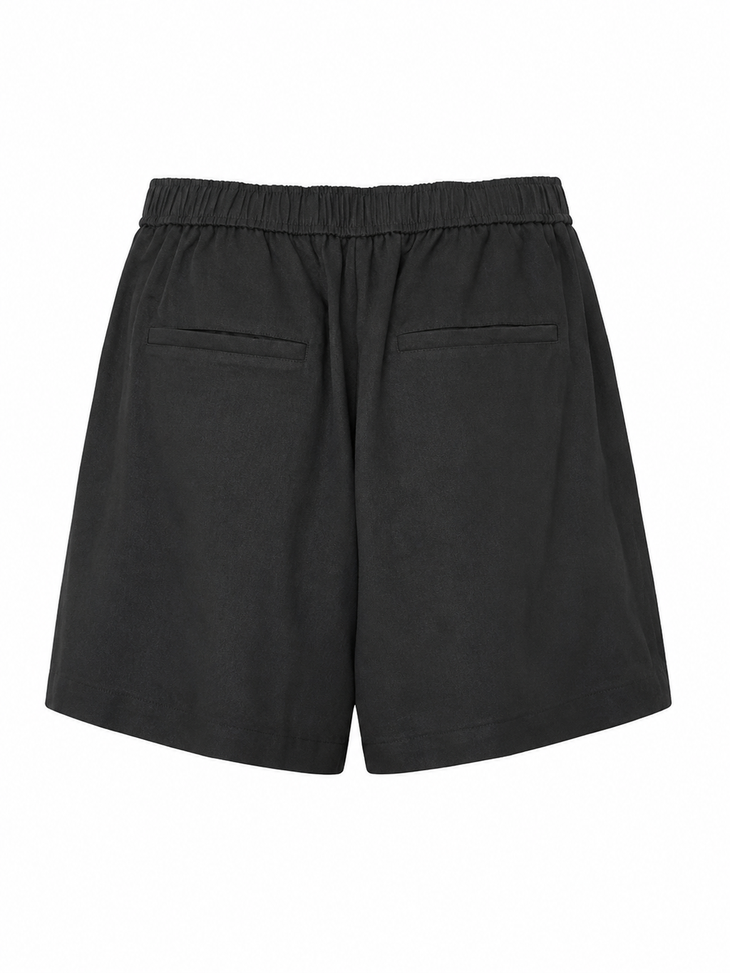 Vista trasera del Short Colette negro de talle alto para mujer.